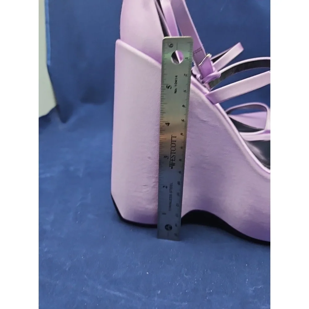 Versace Platform Sandals Shoes Nashville Summer Nights Sz 7  Lilac Purple Heels